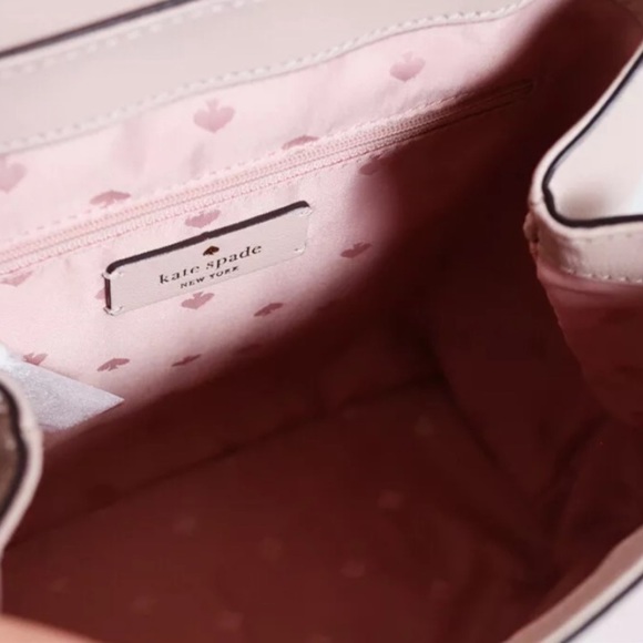 NWT Kate Spade Adel Medium Flap Backpack in Warmbeige Leather - Picture 10 of 11